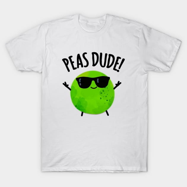 Peas Duce Cute Veggie Pea Pun T-Shirt by punnybone